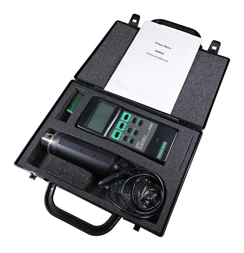 Portable Handheld Torque Meter For Bolt Torquing And Wrench Calibration Pro Grade High Precision With 3 Unit Modes Kg Per Cm Lb Per In N Per Cm 15 Kg Per Cm Probe Lightweight Industrial Tool Kit For Field Testing And Quality Control 4 Piece Set, open case