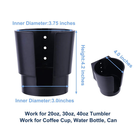 Heavy Duty Cup Holder Wall Mount Pack Of 2 For Boats Cars Trucks RVs And More Built To Last Universal Large Drink Holder Black