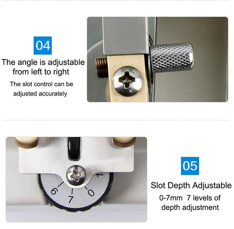 Automatic Optical Lens Groover For Eyeglasses With Iron Plating Panel 7 Depth Settings From 0 To 7mm 110V Grooving Machine dial