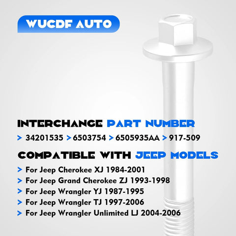 Wheel Hub Bearing Mounting Bolts For Jeep Grand Cherokee 2000 2010 And Jeep Cherokee 1984 2001 Replacement Hardware in silver tone