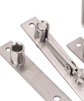 Concealed Door Pivot Hinge Stainless Steel Heavy Duty Brushed Finish 180 Degree Rotation 300 Lbs Load Capacity