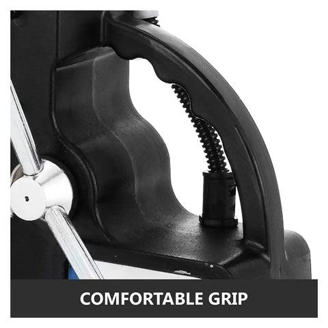Powerful 1100w Electromagnetic Mag Drill Press Machine For Heavy Duty Metal Drilling handle with comfortable grip design.