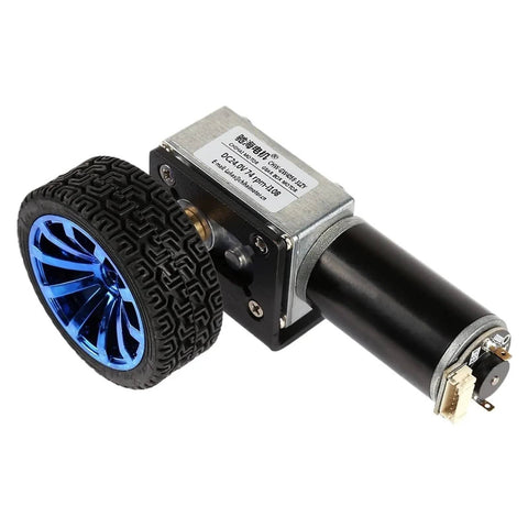 Single Shaft Metal Mecanum Wheel With 12V Encoder Motor for DIY Robot RC Car and STEAM Toy Projects 80mm Set E, front view