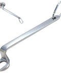 Slick Hassle Free Universal One Half Inch Fire Sprinkler Head Wrench, silver metal design for quick valve access and inspections.