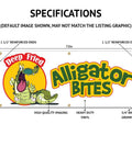 Banner design featuring 'Deep Fried Alligator Bites' text on 24x72 vinyl with grommets, ideal for tech repair shops.