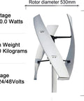 Front view of Heavy Duty Vertical Axis Wind Turbine Generator 20kW With Permanent Magnet Maglev Tech for off-grid use.