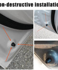 Keep The Dents At Bay With These Heavy Duty Rubber Car Door Overslam Bumper Stopper 10 Pack showing non-destructive installation details.