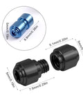 3 Sets Titanium Thumb Studs And Pocket Knife Screws Replacement For Benchmade 535 Bugout, black and blue, dimensions shown