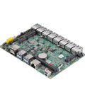 Smooth Operator Fanless Mini Pc With Intel Core I7 10510U Eight No Sweat Cooling Two Point Five Gbe Lan Ports For Home Lab Networking And Enterprise Firewalls Barebone Kit motherboard with multiple ports and connectors.