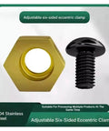 Beefy Hex Eccentric Clamps 6 Pack Stainless Steel Workholding Fixtures With Nuts For Thread M4 M5 M6 M8 M10 M12 M16