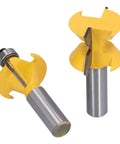 Heavy Duty Tongue Groove Router Bit 1/2 Inch Shank Two Flute Carbide Woodworking Cutter designed for precise cutting.