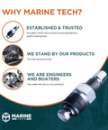Infographic showcasing Outboard Flywheel Puller For Mercury Honda Verado Yamaha Boats with heavy duty design and zero friction ball bearing head.
