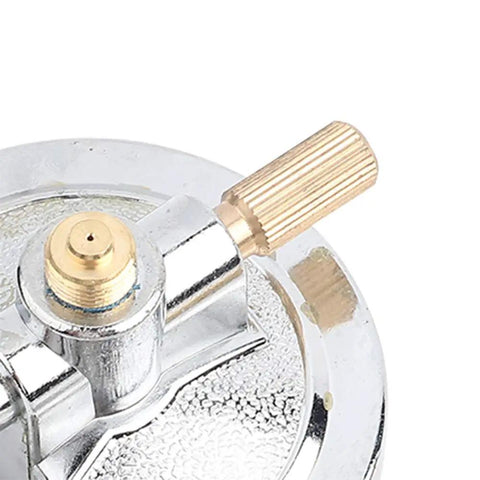 Close-up of Gas Bunsen Burner With Copper Tube Micro Design For Laboratory Use Liquid Gas Fueled Light Burner Adjustable Flame