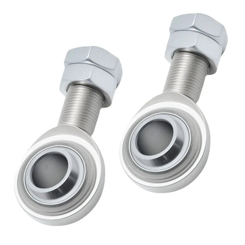 2 Pieces Steering Shaft Support Set With Three Quarter Inch Right Hand Thread Spherical Heim Joint And Jam Nut, Heavy Duty Steel Construction For Stabilized Steering And Easy Install, shown front view