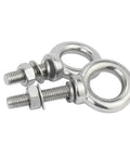 Beefy 304 Stainless Steel Eye Bolts With Nut Washers For Marine, Outdoor And Industrial Use, Rust Resistant With Precision Threaded Shafts For A Secure Fit And Long Lasting Strength, M3 x 40mm