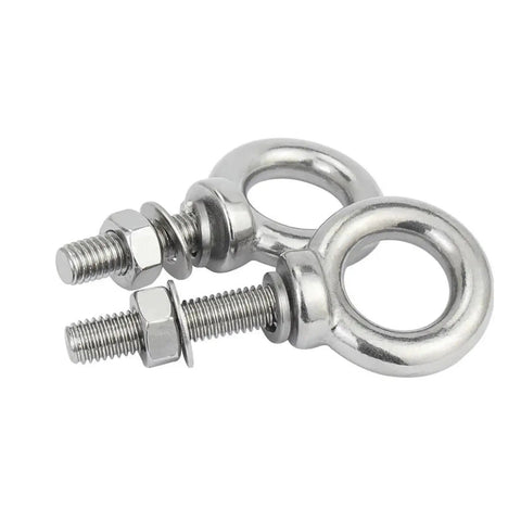 Beefy 304 Stainless Steel Eye Bolts With Nut Washers For Marine, Outdoor And Industrial Use, Rust Resistant With Precision Threaded Shafts For A Secure Fit And Long Lasting Strength, M3 x 40mm