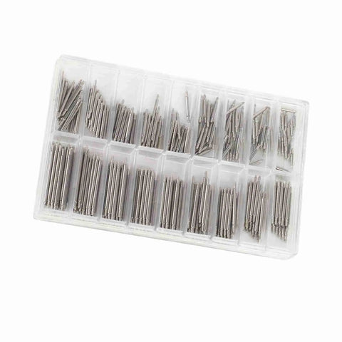 All In One Watch Spring Bar Kit With 360 Pieces Stainless Steel Pins 18 Sizes From 8mm To 25mm Replacement Link Pins in clear case