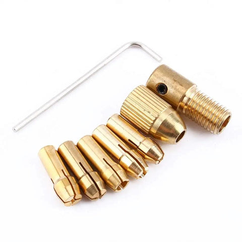 Copper collet set with wrench for Mini Hand Drill Kit With Copper Collet Set For PCB Work, Versatile Micro Twist Drill Tool For ABS Wood