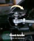 Left Hand Three Quarter Inch Heim Joint Rod End With Jam Nut Three Quarter Inch Bore Four Inch Long Steering Joint Built For Heavy Duty Off Road Projects Beefy Precision Ball Joint Assembly on threaded rod