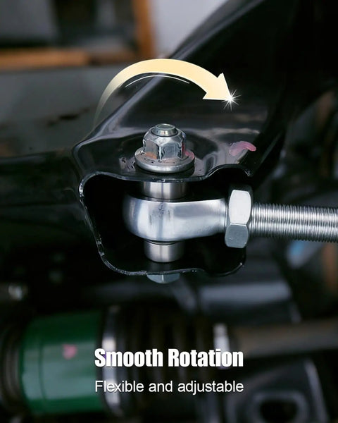 Left Hand Three Quarter Inch Heim Joint Rod End With Jam Nut Three Quarter Inch Bore Four Inch Long Steering Joint Built For Heavy Duty Off Road Projects Beefy Precision Ball Joint Assembly on threaded rod
