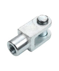 Air Cylinder Rod Clevis End Y Connector 97mm Length M20x1.5 Female Thread Heavy Duty Iron Joint For Pneumatic Cylinders Rugged Build Easy Install Pro Grade Y Linkage For Industrial Systems, silver iron clevis