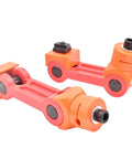 Shop Ready Universal Adjustable Workpiece Stop Positioner For Lathe And Milling Machine Precision Locator Fixture M16 Heavy Hitter No Fuss Locking Tool Jig in orange with sturdy construction.