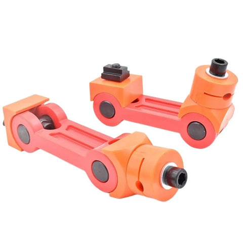 Shop Ready Universal Adjustable Workpiece Stop Positioner For Lathe And Milling Machine Precision Locator Fixture M16 Heavy Hitter No Fuss Locking Tool Jig in orange with sturdy construction.