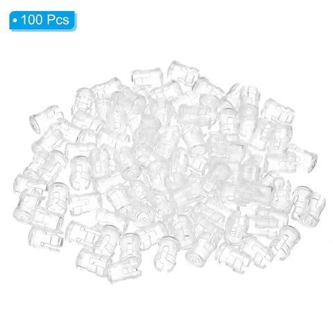 100-pack of 3mm LED Holder Clip Mounting Bracket Socket Cap For Lamp Bezel Panel Display Transparent PC Plastic