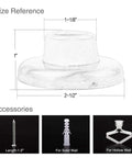 Size reference image of Solid Wall Door Bumper Stop With Thick 1 1/8 Inch Rubber Cushion And Matte Black Metal Shield.