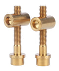 Road Ready Titanium Bolt Nut Washer Set For Cycling Thomson Seatpost Gold 2 Pieces M5x30mm Hardware With Nuts And Washers