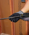 Person holding SDS Demolition Screwdriver Set with Flat Chisel for Rotary Hammer Drills, 3-Piece Multi-Bit System