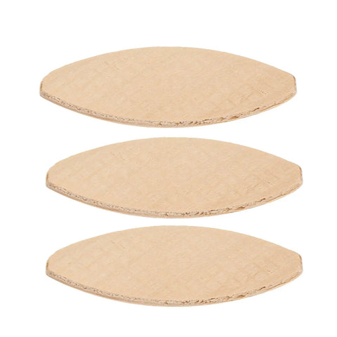 Three beech wood biscuits from 100 Pack Hardwood Wood Biscuits Cabinetmaking Beech Joinery Dowels Compatible Joiners Sizes 0, 10, 20