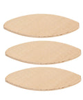 Three beech wood biscuits from Beech Wood Joining Biscuits Set, Pro Grade Size 10, 100 Pieces For Woodworking And Cabinetmaking
