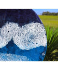 Epoxy Resin 17 Inch Lazy Susan For Serving And Entertaining 360 Degree Spin Killer Centerpiece with ocean wave design