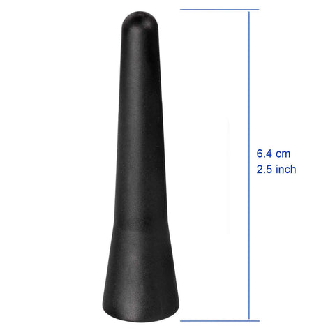Short Rubber Car Roof Antenna Mast, 2.5 Inch Universal FM AM Stereo Antenna For Roof Mounted Radios, black with length measurement