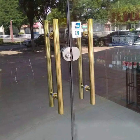 Heavy Duty Stainless Steel Glass Door Push Pull Handle For Office Hotel And Barn Sliding Doors Round Tube Grip With Polished Brushed Finish