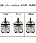 Incremental Magnetic Rotary Encoder 38Mm OD With 6Mm Shaft ABZ Push Pull Output 100 400 600 PPR Views