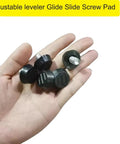 Adjustable Furniture Leveling Feet Set M6 M8 Black With Screw In Glide Pads For Uneven Floors No Fuss Rust Resistant Plastic Easy DIY Install 4 or 8 pack