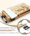 Durable Beech Wood Workbench Vise For Home Hobbyists And Woodshops Desktop Woodworking Vise With G Type Fixing Clips And Four Metal Limit Blocks Built For Chiseling Planing And Sawing Projects
