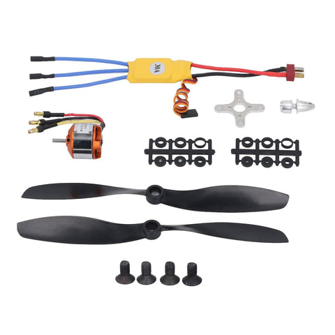 A2212 1400KV Brushless RC Drone Motor With 30A ESC and propellers layout