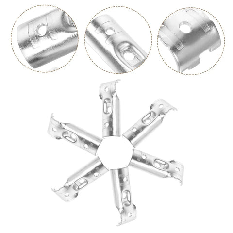 Six Pack Carbon Steel Fence Rail T Clamps End Rail Connectors No Weld Design For Quick Install Built Tough For Chain Link Fences