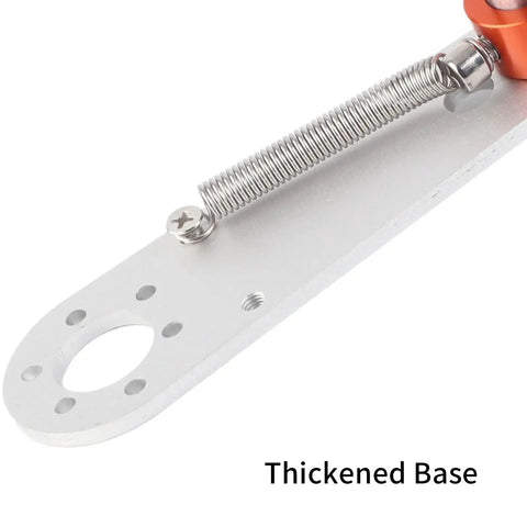 Adjustable Non Slip Aluminum Encoder Bracket For 38mm Encoders With 6mm Shaft showing thickened base with spring detail.
