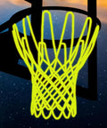 Glow Nightlight Basketball Net For Outdoor Courts Sun Powered Luminous Nylon Net Fits Standard 21 Inches Rims With 12 Loops