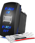 Momentary Laser 7 Pin DPDT Rocker Switch Kit For Heavy Duty Winch Wiring Harness Illuminated 20A At 12V And 10A At 24V