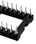 Close-up of Six Pack DIP IC Socket Adapters 2.54mm Pitch 15.2mm Row Pitch Double Row 40 Pin Soldering Sockets Kit For DIP IC Chips