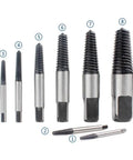 8 Piece Pipe Screw Extractor Set For Damaged Screws Bolts And Water Pipes Removal Kit For Wood Metal And Stainless Surfaces Heavy Duty Remover With Self Centering Tips And Durable Bits