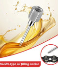 Gear Up 10 Piece Car Grease Needle Nozzle Kit For Grease Gun With 90 Degree Coupler Adapter, needle nozzle with chain link insert