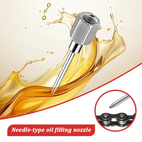 Gear Up 10 Piece Car Grease Needle Nozzle Kit For Grease Gun With 90 Degree Coupler Adapter, needle nozzle with chain link insert