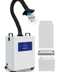 150W Solder Fume Extractor With 280 Cubic Meters Per Hour Air Flow, LED Display, Brushless Motor, Welding Smoke Absorber, Prefilters