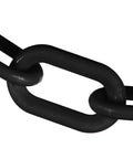 Heavy Duty Black Plastic Barrier Chain For Crowd Control And Event Safety Lines Indoors Or Outside 100 Foot Hdpe Queue Divider close-up link detail